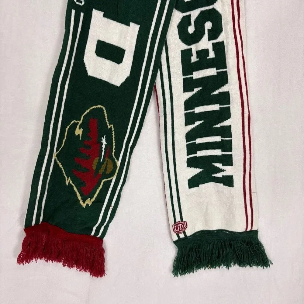 Minnesota Wild Hockey Red & White Reversible Winter‎ Scarf Unisex